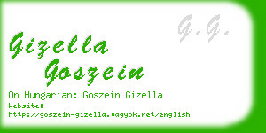 gizella goszein business card